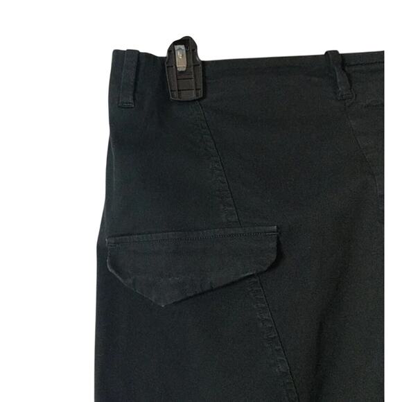 Nili Lotan 2 Slouchy Paris Pants Drop Crotch $345 Cropped Cotton Washed Black - Picture 4 of 5